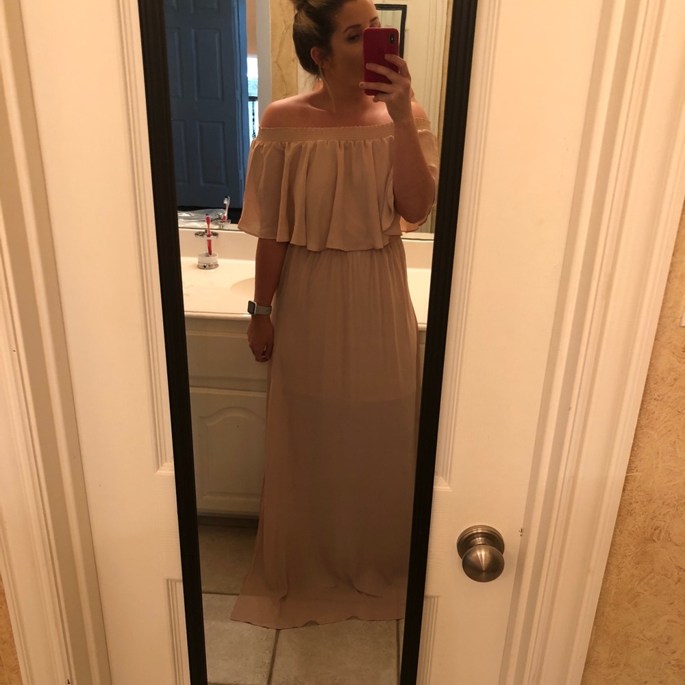 Hacienda Maxi Dress ~ Dusty Blush Crisp